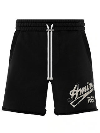Amiri 22 Patch Logo Shorts in Black