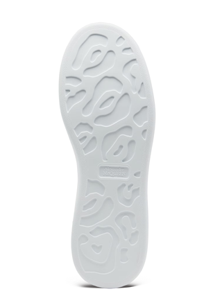 Alexander McQueen Oversized Leather Trainer in White/Black
