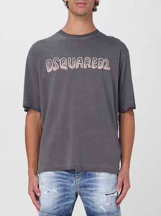 Dsquared2 Graffiti Logo Print T-Shirt in Grey