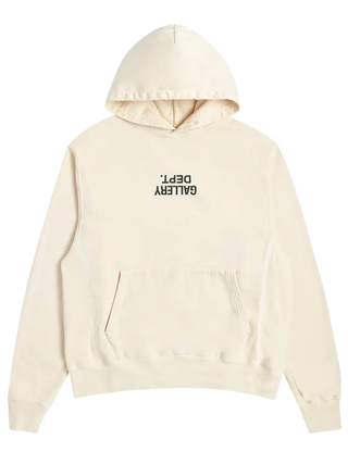 Gallery Dept Upside Down Logo Hoodie in Beige