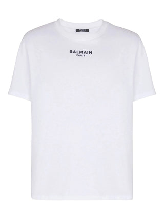Balmain Paris Small Embroidered Logo T-Shirt in White