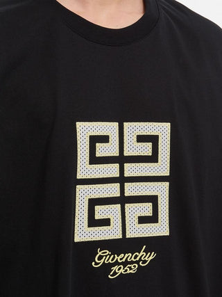 Givenchy 4G 1952 Embroidered Logo Oversized T-Shirt in Black