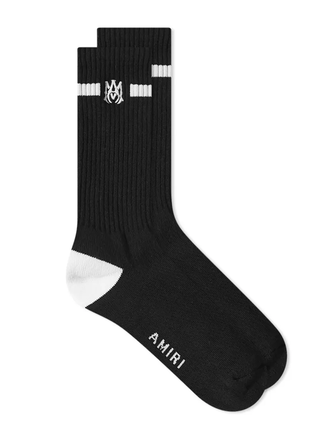 Amiri MA Embroidery Socks in Black