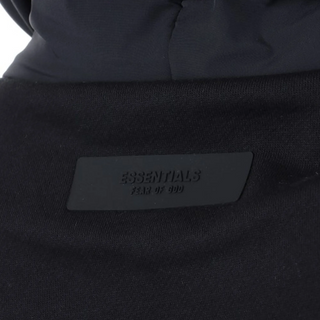 Fear Of God Essentials Core Collection Nylon Fleece Black Hoodie (SS24)