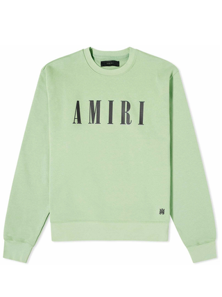 Amiri Core Logo Sweatshirt in Mineral Green
