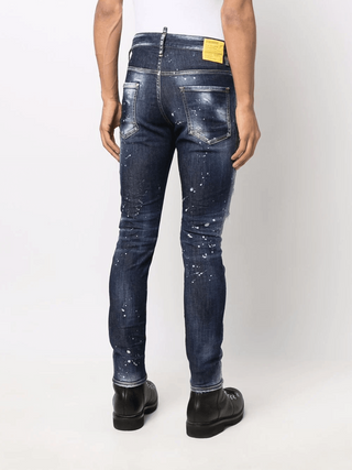 Dsquared2 Super Twinky Distressed Ripped Jeans in Blue
