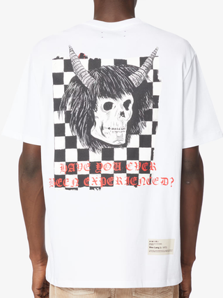 Amiri Wes Lang Checkered T-Shirt in White