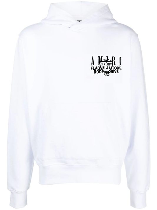 Amiri XO Beverly Hills Exclusive Hoodie in White