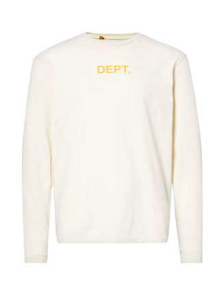 Gallery Dept Dept Logo Long-Sleeve T-Shirt in Cream