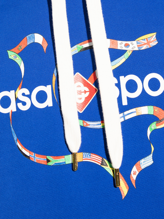 Casablanca Sport Logo Hoodie Blue