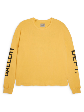 Gallery Dept Long Sleeve Thermal T-Shirt in Yellow