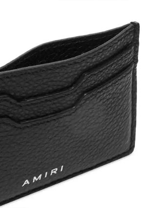 Amiri Iconic Embossed Logo Card Holder in Black