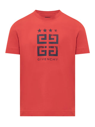 Givenchy 4G Stars Slim Fit T-Shirt in Red