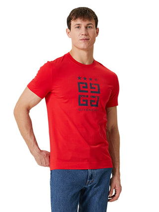 Givenchy 4G Stars Slim Fit T-Shirt in Red