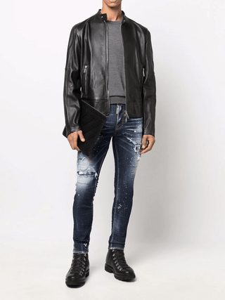 Dsquared2 Super Twinky Distressed Ripped Jeans in Blue