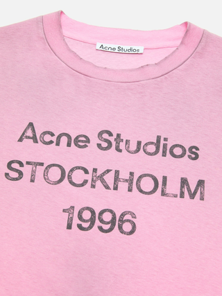 Acne Studios Stockholm Logo T-Shirt in Pink