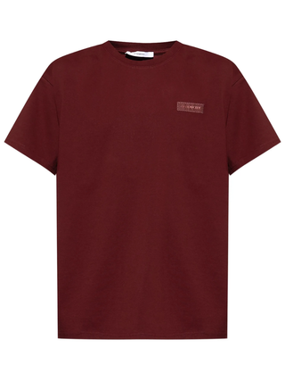 Givenchy Logo Patch T-Shirt in Burgundy