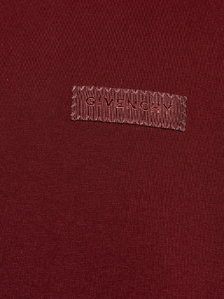 Givenchy Logo Patch T-Shirt in Burgundy