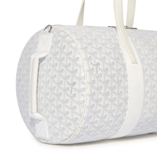 Goyard Barrel 40 Sports Bag White