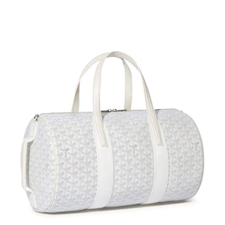 Goyard Barrel 40 Sports Bag White