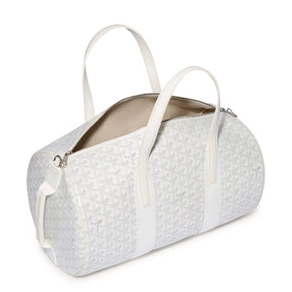 Goyard Barrel 40 Sports Bag White
