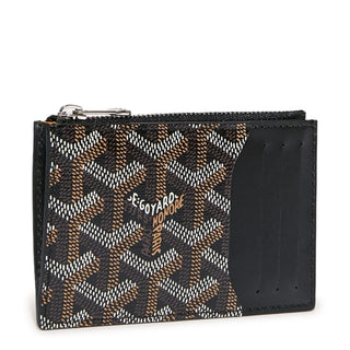 Goyard Bourbon Zipped Black Card Holder