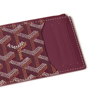 Goyard Bourbon Zipped Burgundy Card Holder