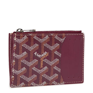 Goyard Bourbon Zipped Burgundy Card Holder