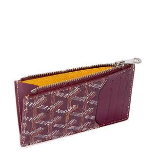 Goyard Bourbon Zipped Burgundy Card Holder