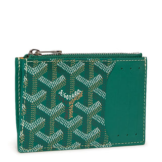 Goyard Bourbon Zipped Green Card Holder