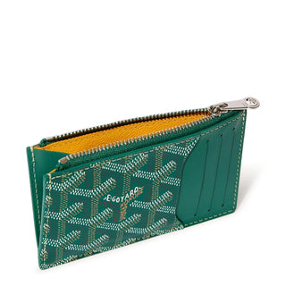 Goyard Bourbon Zipped Green Card Holder