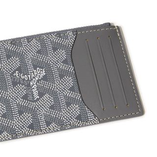 Goyard Bourbon Zipped Grey Card Holder
