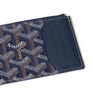 Goyard Bourbon Zipped Navy Blue Card Holder