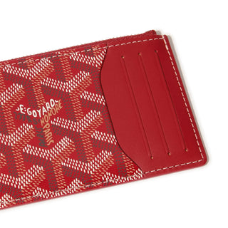 Goyard Bourbon Zipped Red Card Holder