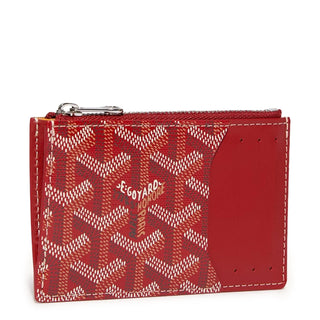 Goyard Bourbon Zipped Red Card Holder