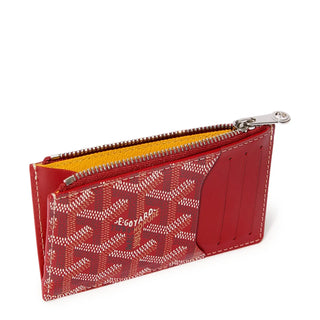 Goyard Bourbon Zipped Red Card Holder
