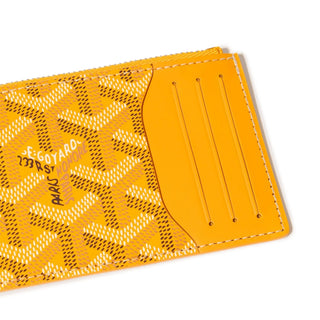 Goyard Bourbon Zipped Yellow Card Holder