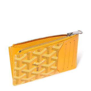 Goyard Bourbon Zipped Yellow Card Holder