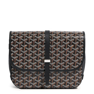 Goyard Goyardine Belvedere II Black MM Messenger Bag
