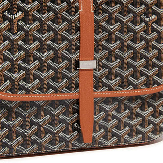 Goyard Goyardine Belvedere II Black Tan MM Messenger Bag
