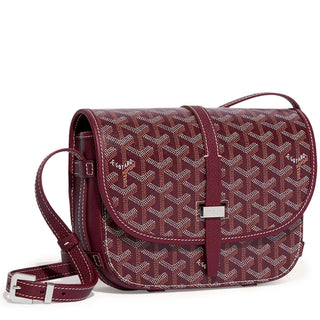 Goyard Goyardine Belvedere II Burgundy PM Messenger Bag