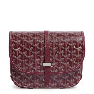 Goyard Goyardine Belvedere II Burgundy PM Messenger Bag