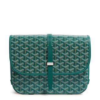 Goyard Goyardine Belvedere II Green MM Messenger Bag