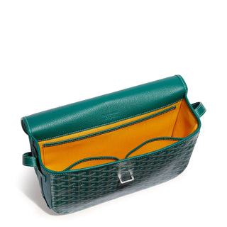 Goyard Goyardine Belvedere II Green MM Messenger Bag