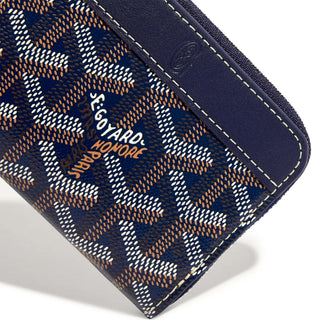 Goyard Matignon Navy Blue Mini Wallet