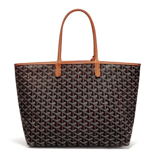 Goyard Saint Louis PM Tote Bag Black Tan