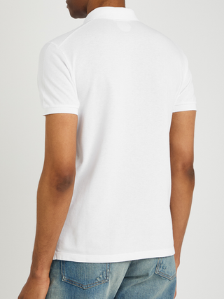 Dsquared2 Logo Print Piqué Polo Shirt in White