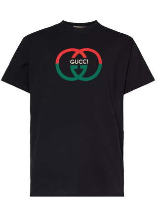 Gucci Interlocking 'G' Print Oversized T-Shirt in Black