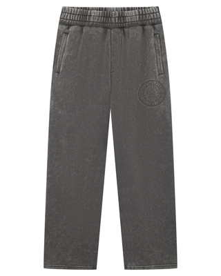 Magiri Embroidered Acid Wash Joggers in Washed Grey