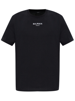 Balmain Paris Small Embroidered Logo T-Shirt in Black